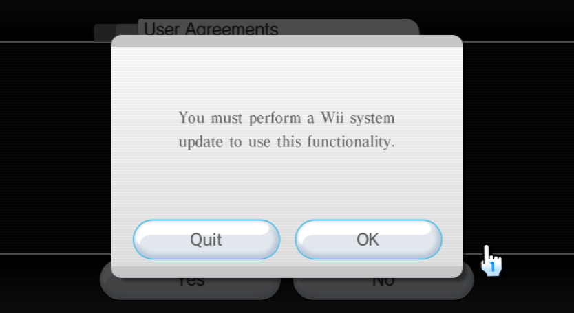 vWii update dialog