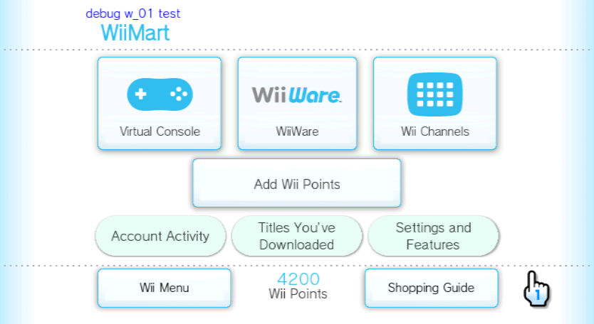 Main screen of the shop, showing different types of software