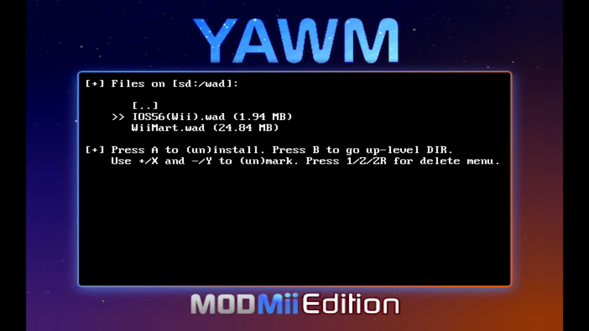 WAD manager screenshot